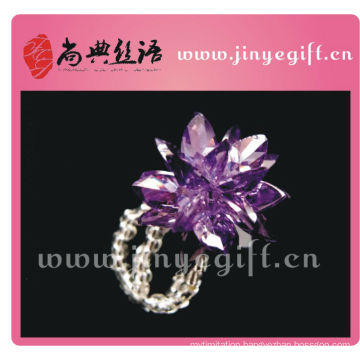 Adult And Children Pure Violet Zircon Double Chain Infinity Ring